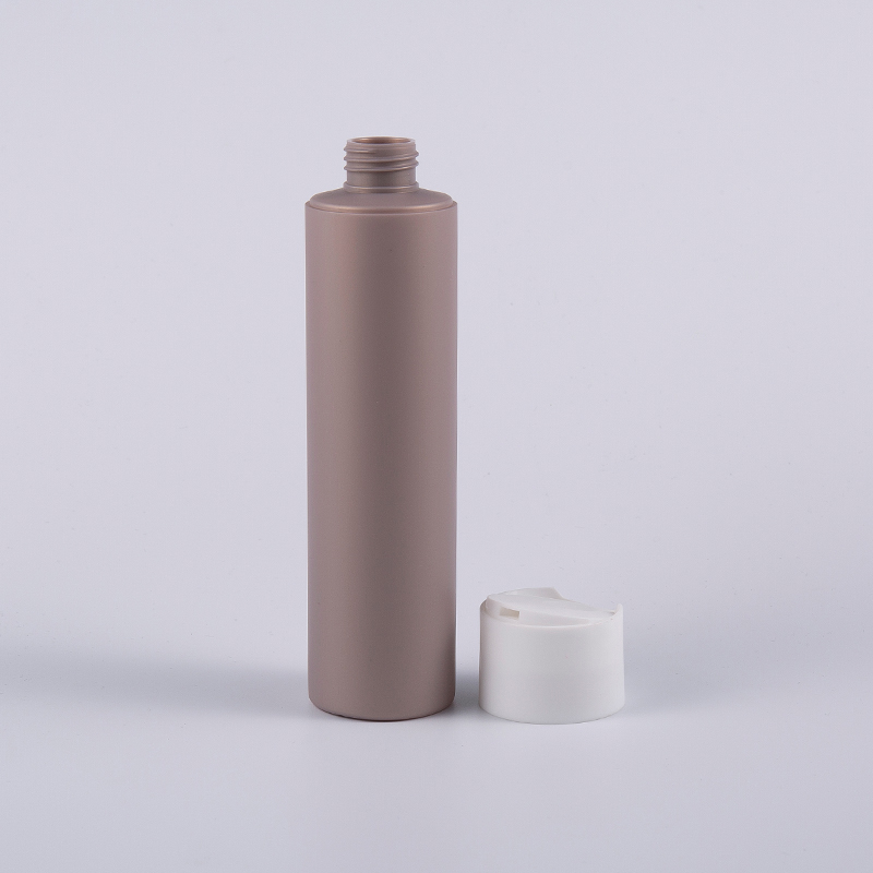 Flacone detergente da 250 ml di forma rotonda soft touch a più colori con tappo a disco