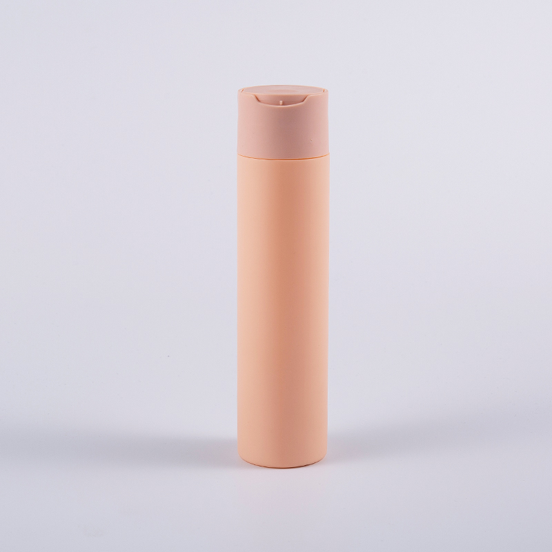 Flacone detergente da 250 ml di forma rotonda soft touch a più colori con tappo a disco