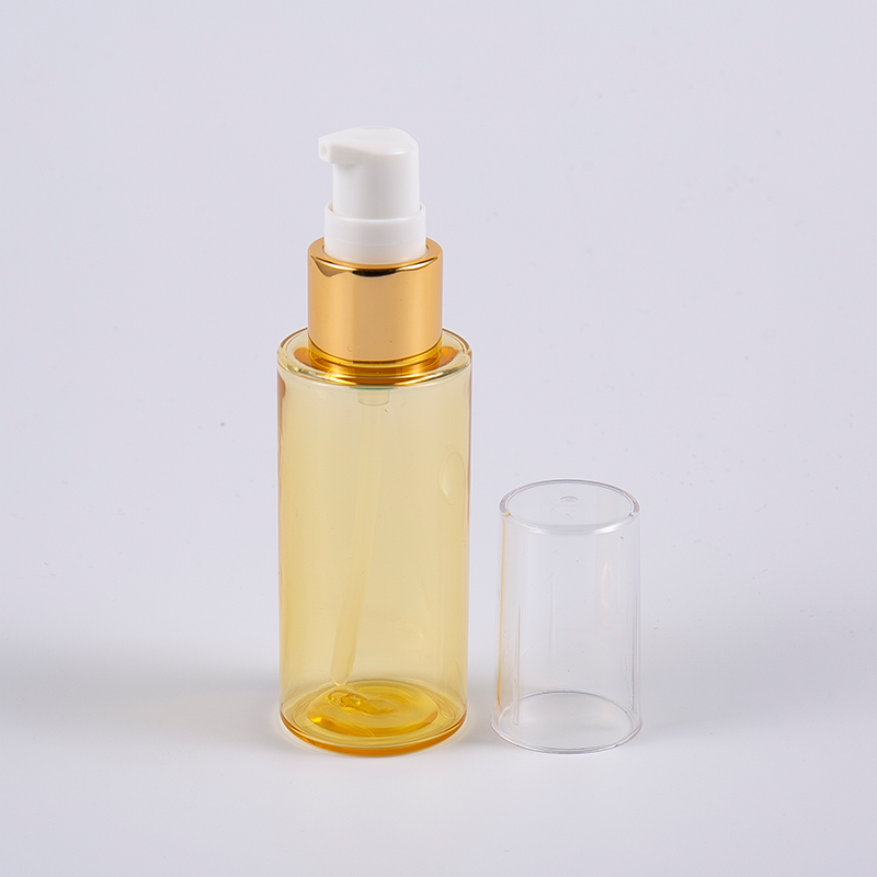 Flacone per lozione a parete spessa in PETG da 50 ml di forma rotonda di colore semitrasparente con pompa Flacone per lozione a parete spessa in PETG da 50 ml di forma rotonda di colore semitrasparente con pompa