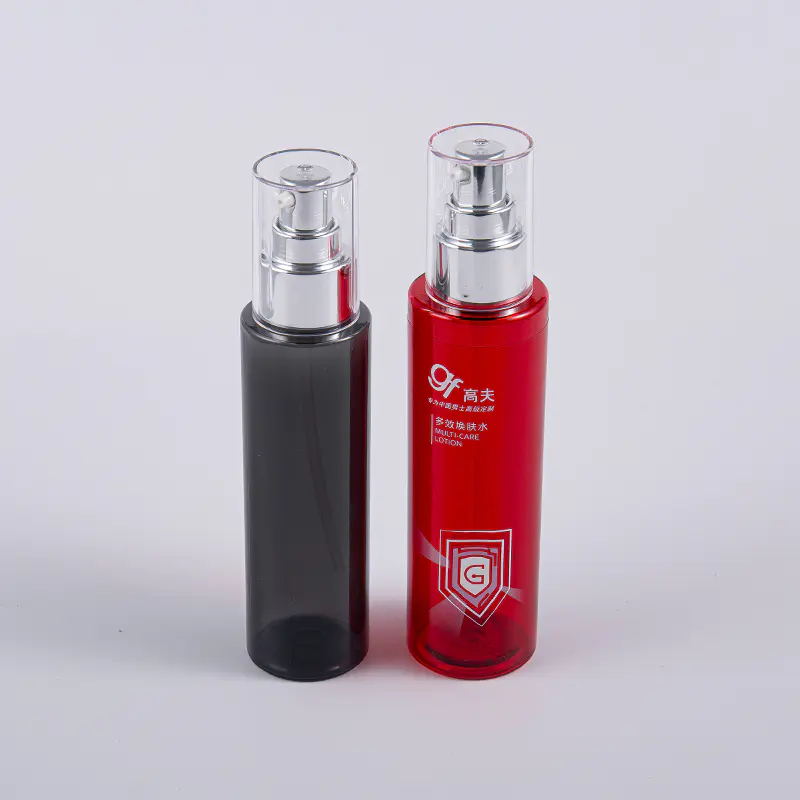 Flacone toner detergente rotondo da 120 ml progettato con contenitore portatile Flacone toner detergente rotondo da 120 ml progettato con contenitore portatile