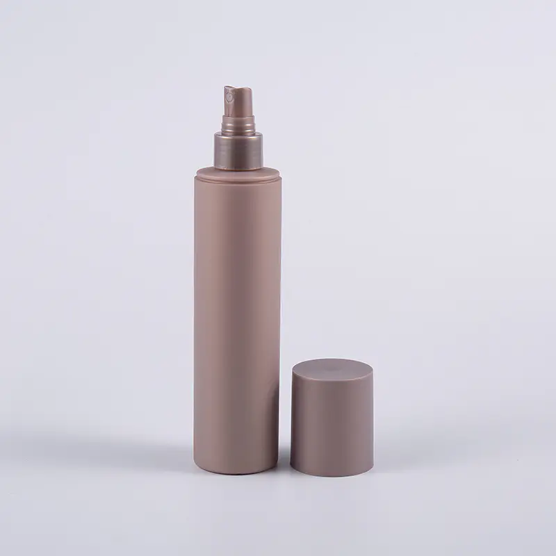 Flacone detergente da 250 ml di forma rotonda soft touch a più colori con pompa in plastica 