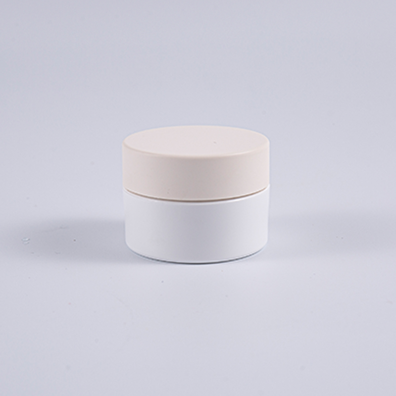 Barattolo di crema PETG rotondo bianco da 10 g