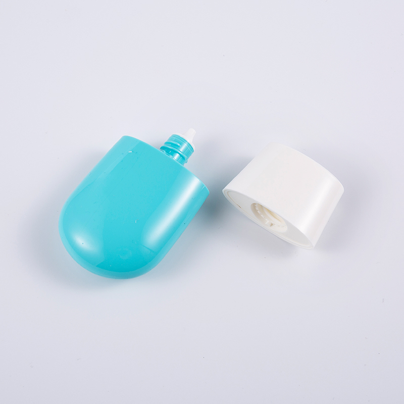 Flacone per protezione solare in PE blu premium da viaggio ecologico essenziale da 30 ml e 50 ml