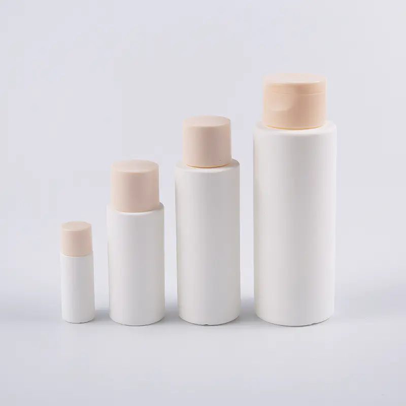 Flacone per lozione ammorbidente in PE da 10 ml con tappo ribaltabile Contenitore cosmetico compatto da viaggio per cura della pelle e tonico