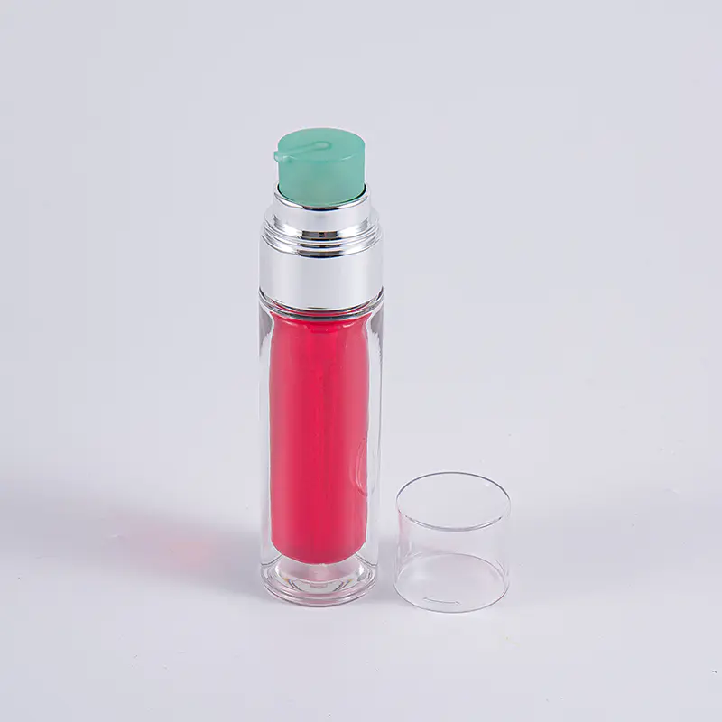 Bottiglia in PETG trasparente con sacchetto interno composito multistrato Flacone sottovuoto da 30 ml da 50 ml con pompa Bottiglia in PETG trasparente con sacchetto interno composito multistrato Flacone sottovuoto da 30 ml da 50 ml con pompa