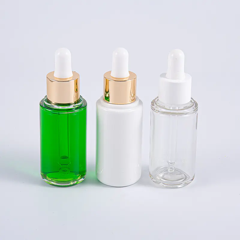 Flacone per lozione rotondo da 35 ml di alta qualità con pompa in alluminio per uso in viaggio