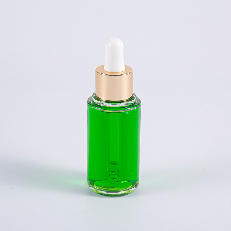 Flacone per lozione rotondo da 35 ml di alta qualità con pompa in alluminio per uso in viaggio