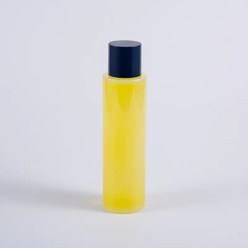 Bottiglia per lozione rotonda in PETG da 50 ml 100 ml 120 ml 130 ml 170 ml 200 ml con tappo a vite rotondo e piccoli inserti
