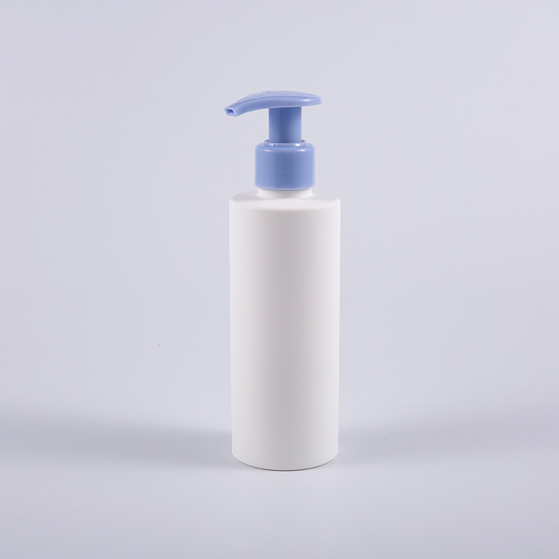 Flacone detergente per lozione con pompa per lavaggio a mano in PE rotondo bianco gelo da 200 ml
